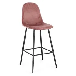 NEW IRELIA Sgabello Nero e Rosa - immagine 1