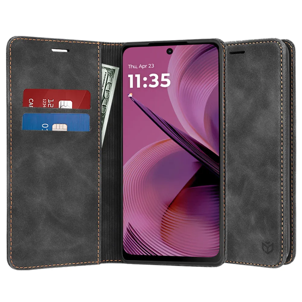 Custodia per Motorola Moto G55, Techsuit, Confy, Nera - immagine 1