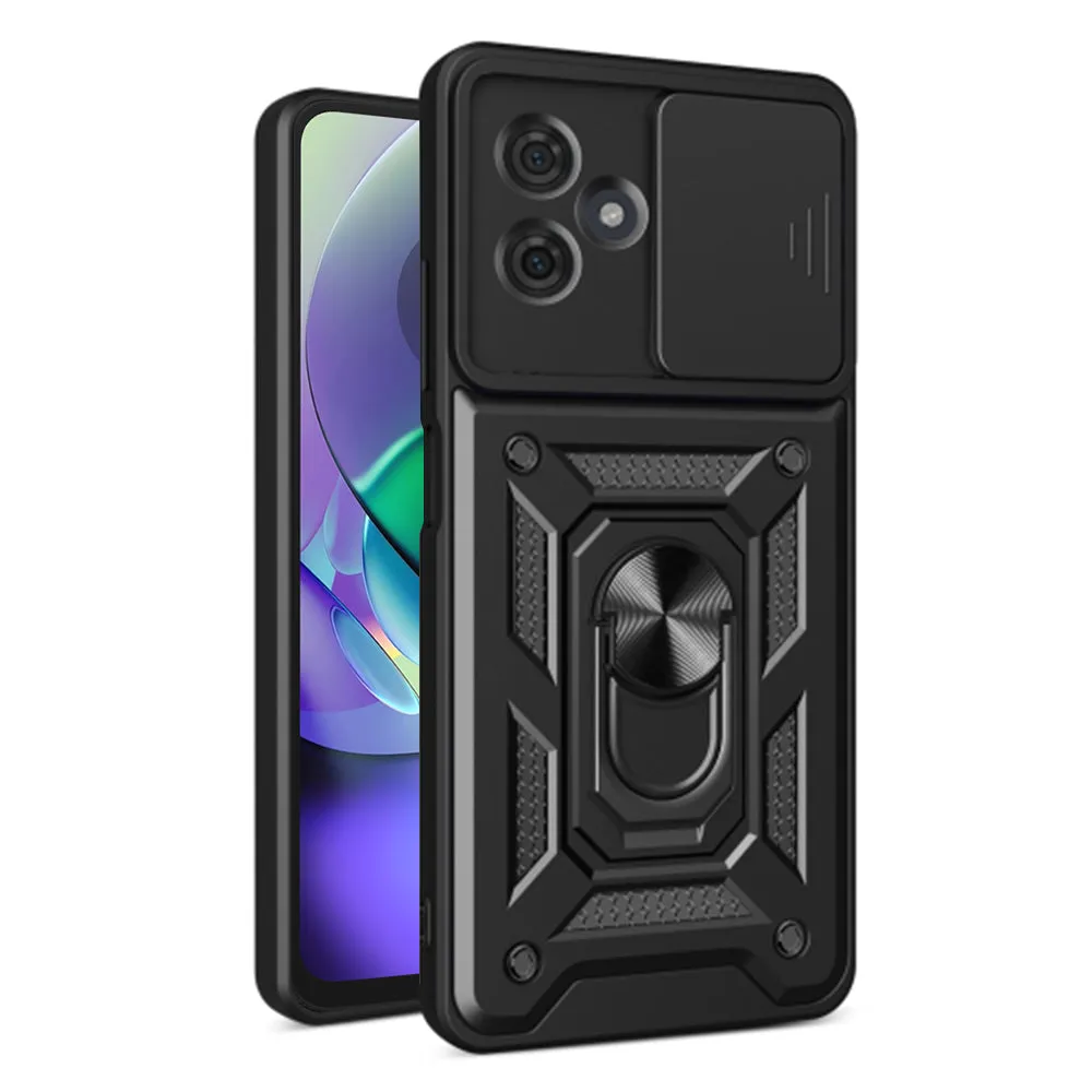 Custodia per Motorola Moto G54, Techsuit, CamShield, Nera - immagine 1