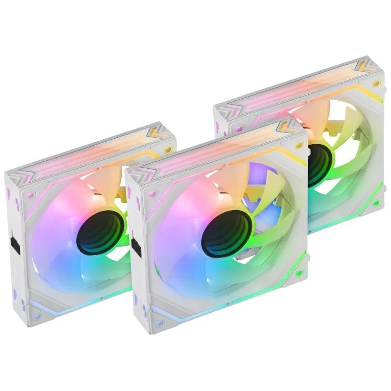 Mars Gaming MF-LINKFINITYKITW PWM ARGB 120mm Kit 3 ventole supplementari bianche - immagine 1