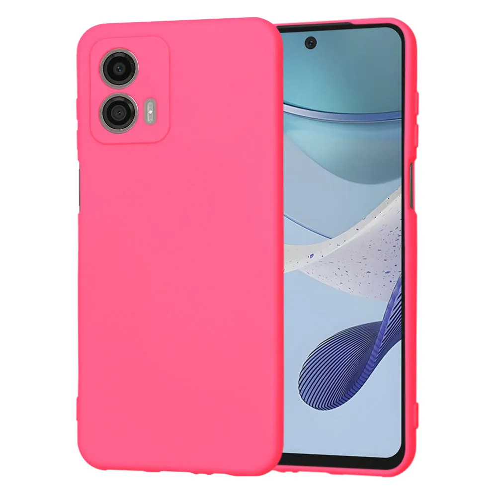 Custodia per Motorola Moto G53, Techsuit, SoftFlex, Rosa Scuro - immagine 1