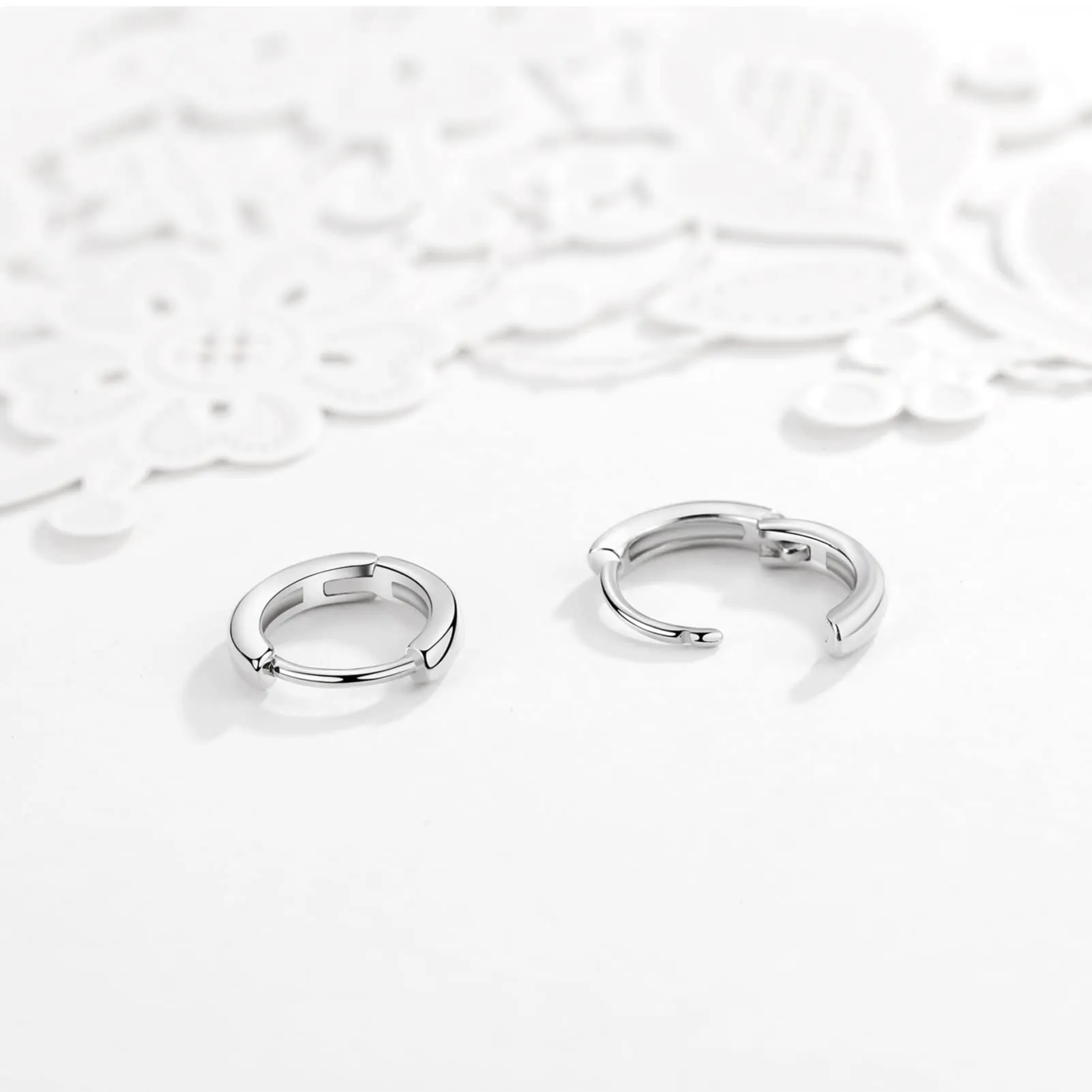 3 Paia Orecchini Cerchio Argento 925 per Donna,Orecchini Cerchio Donna Oro Piccoli Set Orecchino Uomo Nero Orecchini Neri Anallergici 6mm - immagine 6