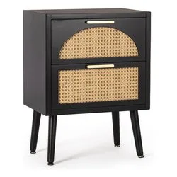 JOSINE Cassettiera 2 Cassetti Nero (45cm) - immagine 1