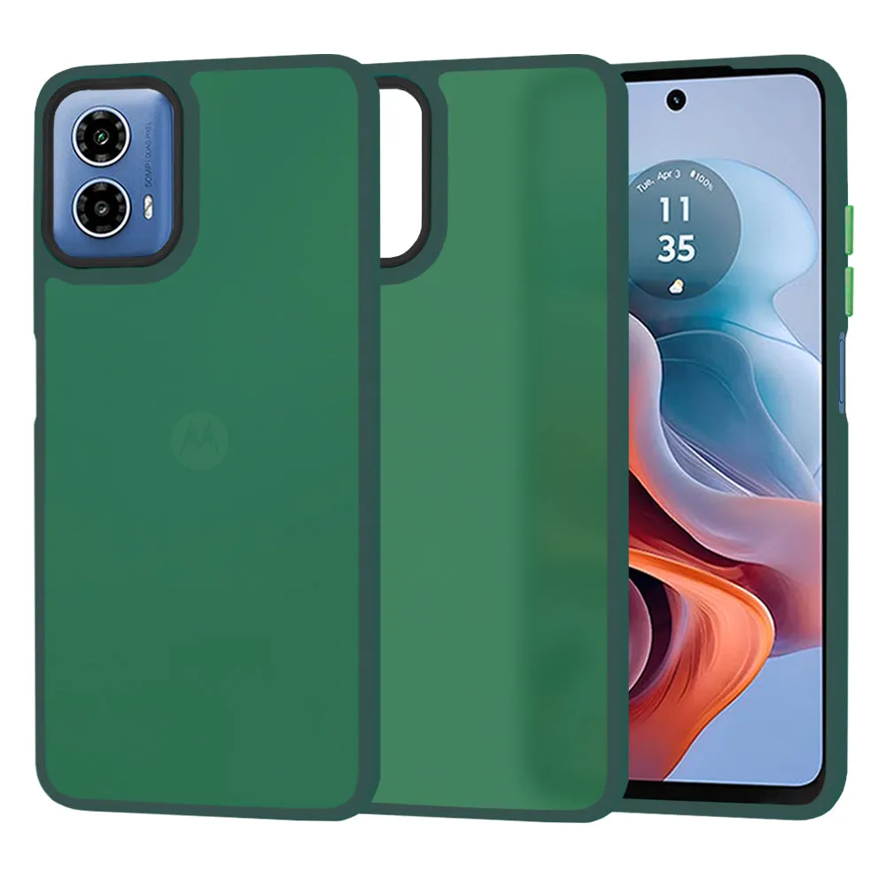 Custodia per Motorola Moto G45 / G34, Techsuit, HaloFrost, Verde - immagine 1