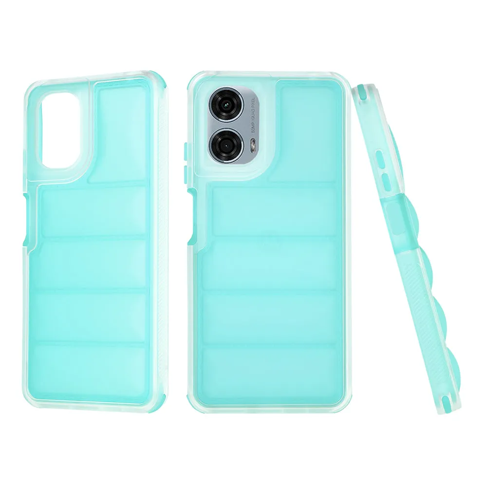 Custodia per Motorola Moto G24 Power, Techsuit, Wave Shield, Turchese - immagine 1