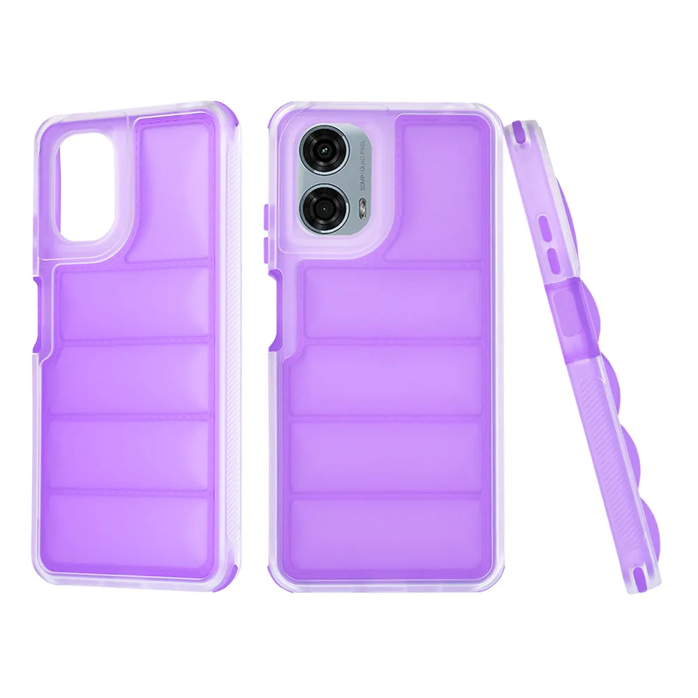 Custodia per Motorola Moto G24 Power, Techsuit, Wave Shield, Viola - immagine 1