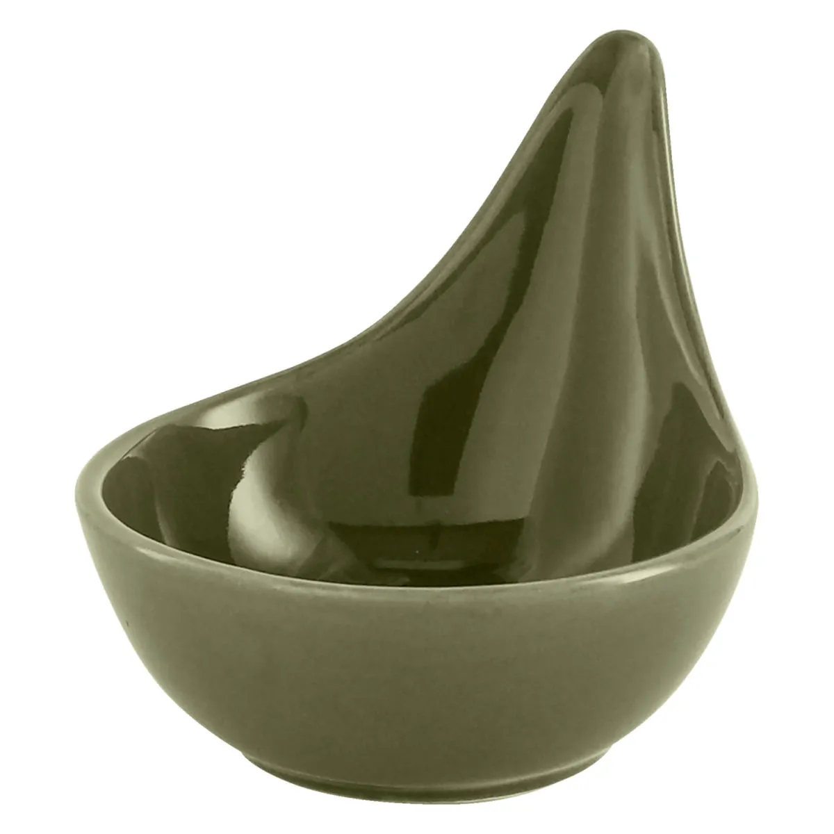 12x VEGA Mini ciotolina Goccia; 60 ml, 8.8x6.8x6.3 cm (LxLxH); verde oliva; 12 pz. / Pacco - immagine 1