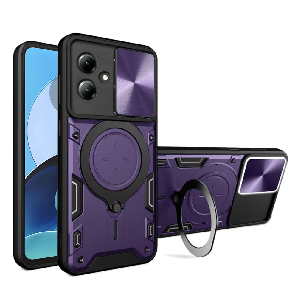 Custodia per Motorola Moto G14, Techsuit, CamGuard Pro, Viola - immagine 1