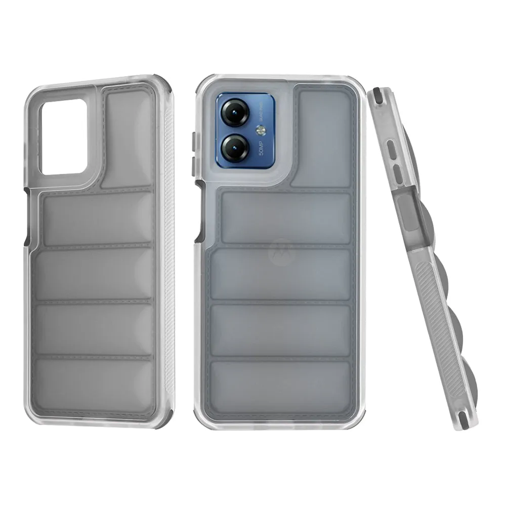 Custodia per Motorola Moto G14, Techsuit, Wave Shield, Nera - immagine 1