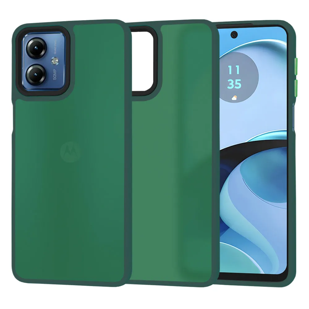 Custodia per Motorola Moto G14, Techsuit, HaloFrost, Verde - immagine 1