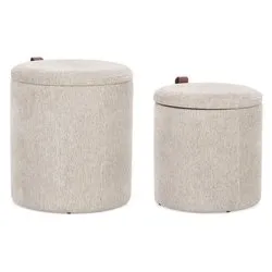KATIA Set pouf Grigio chiaro - immagine 1