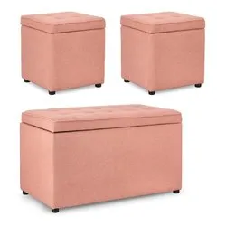 DERRICK Set pouf Blush - immagine 1