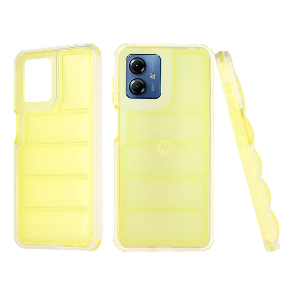 Custodia per Motorola Moto G14, Techsuit, Wave Shield, Gialla - immagine 1