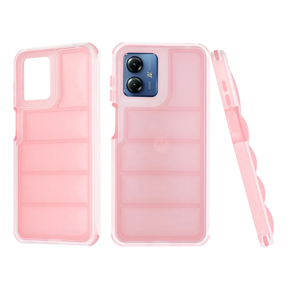 Custodia per Motorola Moto G14, Techsuit, Wave Shield, Rosa - immagine 1