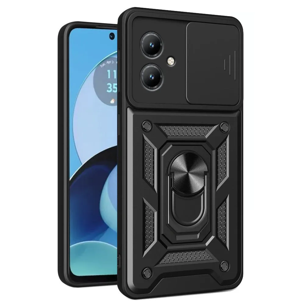 Custodia per Motorola Moto G14, Techsuit, CamShield, Nera - immagine 1