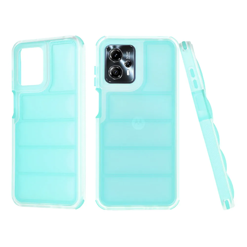 Custodia per Motorola Moto G13 / G23 / G53, Techsuit, Wave Shield, Turchese - immagine 1