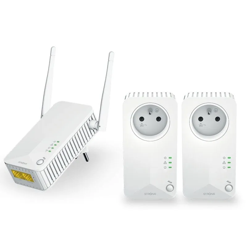 Potente Powerline Wi-Fi 600 Triple Pack PLC 600Mbit/s - immagine 1