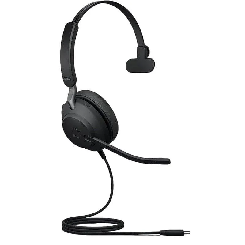 Auricolare Jabra Evolve2 40 SE con cavo USB-C Mono Cancellazione del Rumore Nero - immagine 1