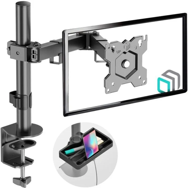 Supporto da tavolo articolato Onkron D121E-B per monitor 13"-34" Nero - immagine 1