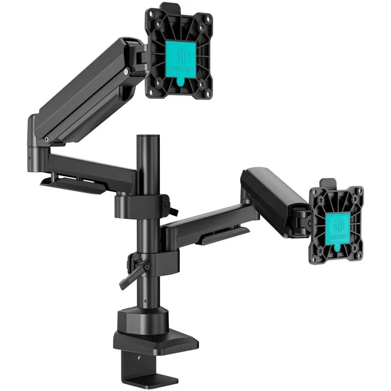 Supporto da scrivania a doppio braccio Onkron G140-B per monitor da 13"- 32" Nero - immagine 1