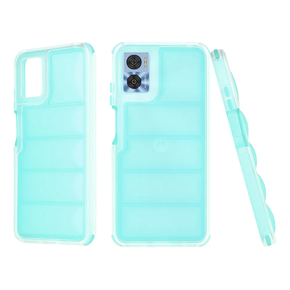Custodia per Motorola Moto E22i / E22, Techsuit, Wave Shield, Turchese - immagine 1