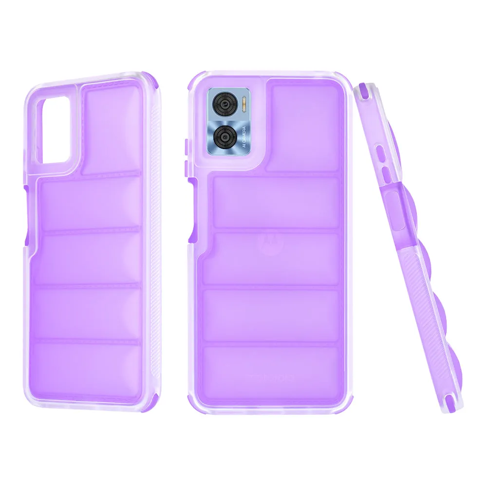 Custodia per Motorola Moto E22i / E22, Techsuit, Wave Shield, Viola - immagine 1