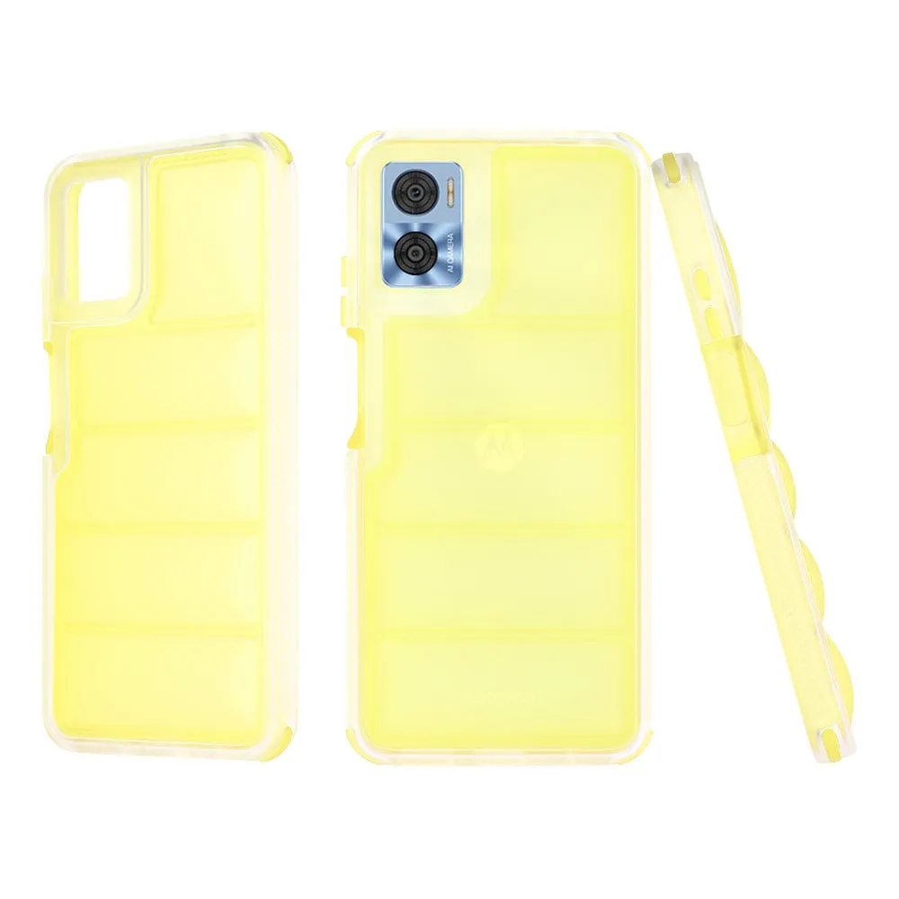 Custodia per Motorola Moto E22i / E22, Techsuit, Wave Shield, Gialla - immagine 1