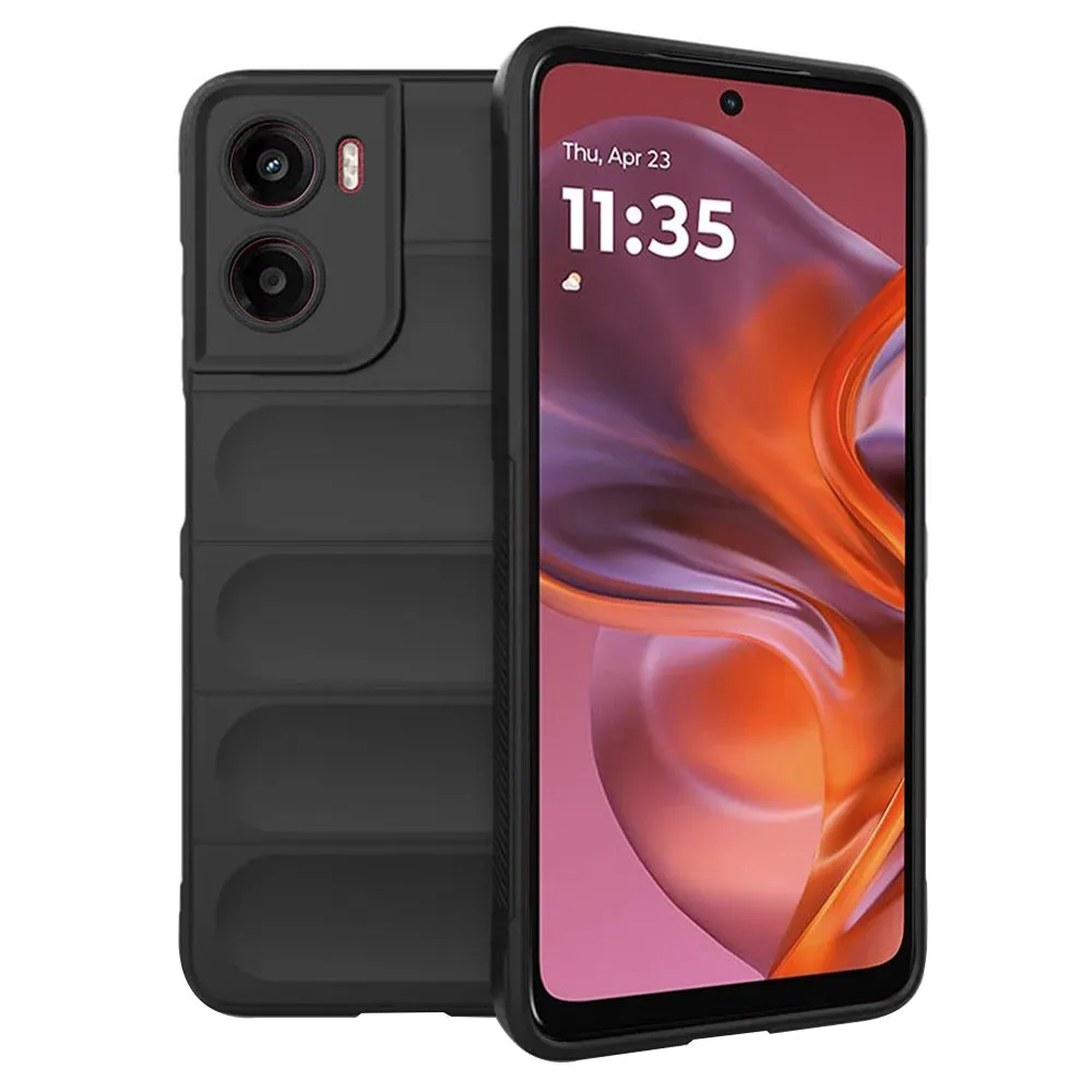 Custodia per Motorola Moto E15 / G05, Techsuit, Magic Shield, Nera - immagine 1