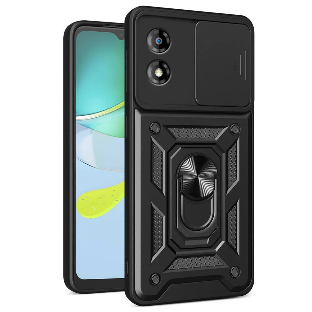 Custodia per Motorola Moto E13, Techsuit, CamShield, Nera - immagine 1