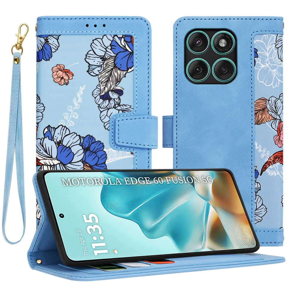 Custodia per Motorola Edge 60 Fusion / Edge 60, Techsuit, FlipCraft, Blu - immagine 1