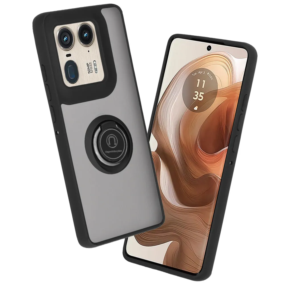 Custodia per Motorola Edge 50 Ultra, Techsuit, Glinth, Nera - immagine 1