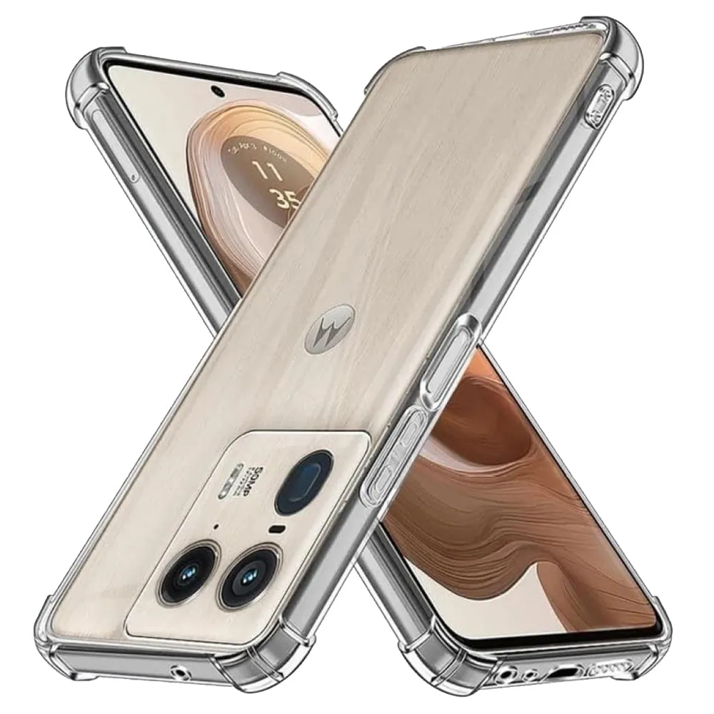 Custodia per Motorola Edge 50 Ultra, Techsuit, Shockproof Clear, Trasparente - immagine 1