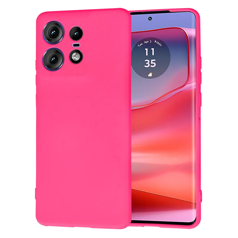 Custodia per Motorola Edge 50 Pro, Techsuit, SoftFlex, Rosa Scuro - immagine 1