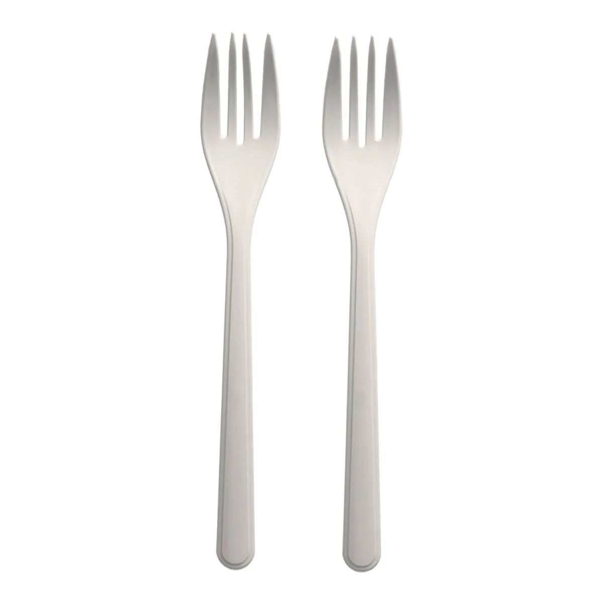 1000x PAPSTAR Forchetta riutilizzabile Bio-PP; 18.5 cm (L); bianco; 1000 pz. / Pacco - immagine 1
