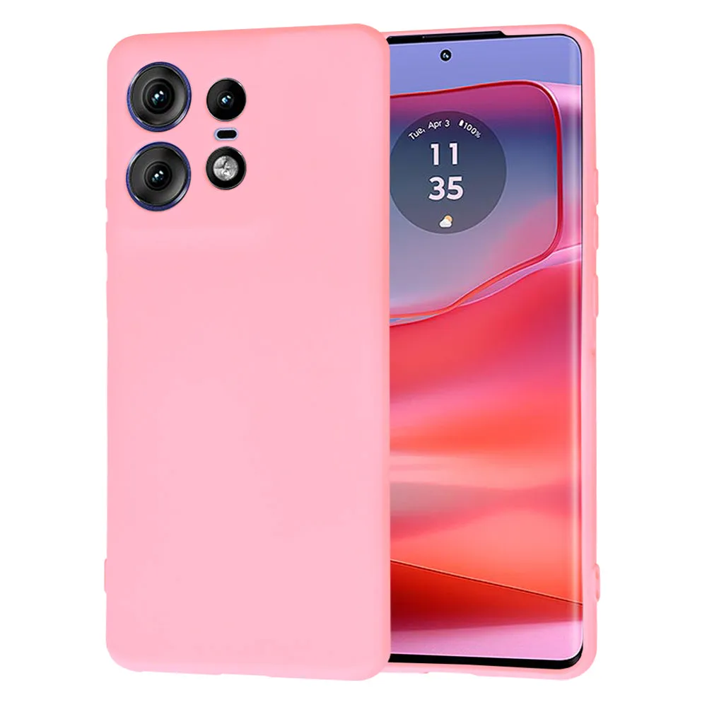 Custodia per Motorola Edge 50 Pro, Techsuit, SoftFlex, Rosa Chiaro - immagine 1