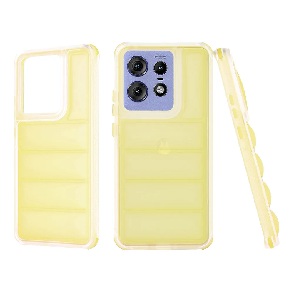 Custodia per Motorola Edge 50 Pro, Techsuit, Wave Shield, Gialla - immagine 1