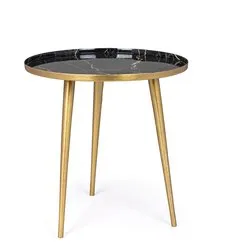 NILIMI Tavolino Oro e Nero (40cm) - immagine 1