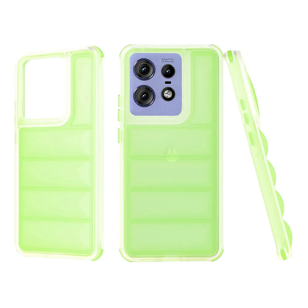 Custodia per Motorola Edge 50 Pro, Techsuit, Wave Shield, Verde - immagine 1