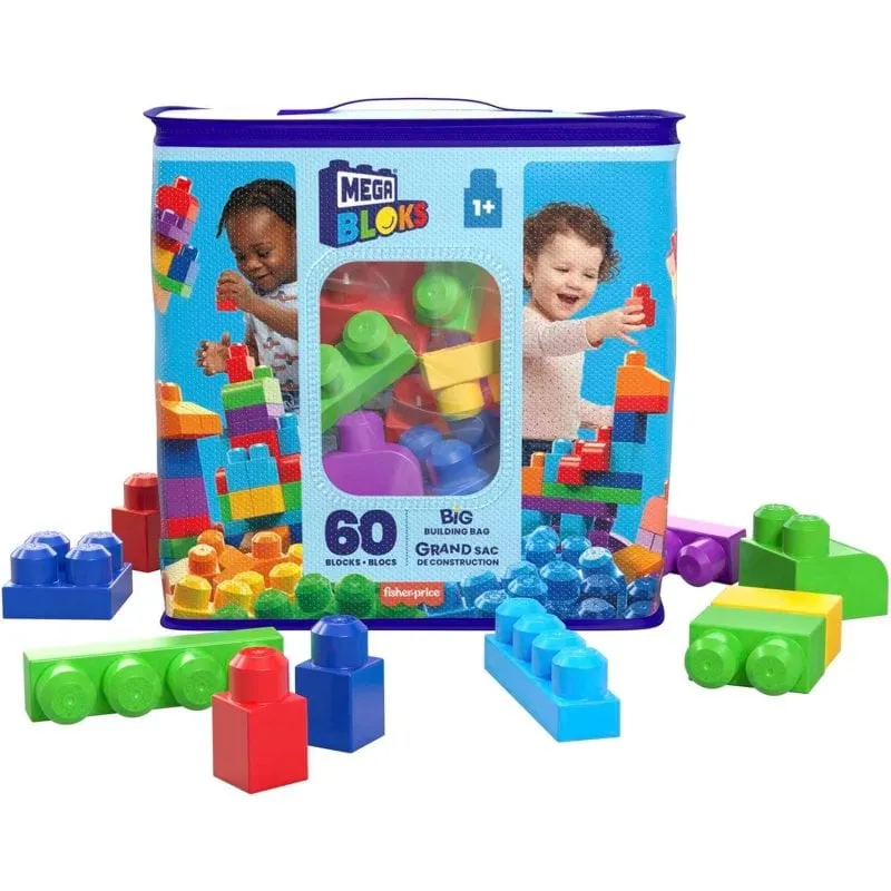 Borsa da costruzione Deluxe Mega Bloks 60 pezzi Blu - immagine 1