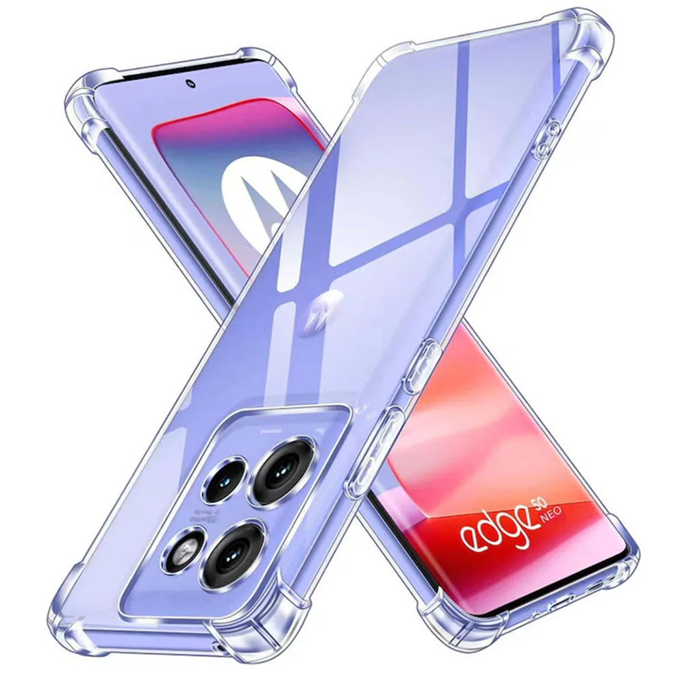 Custodia per Motorola Edge 50 Neo, Techsuit, Shockproof Clear, Trasparente - immagine 1