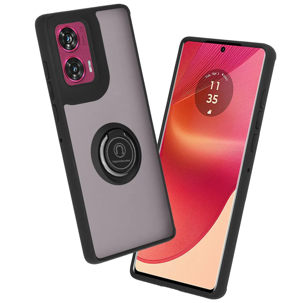 Custodia per Motorola Edge 50 Fusion, Techsuit, Glinth, Nera - immagine 1