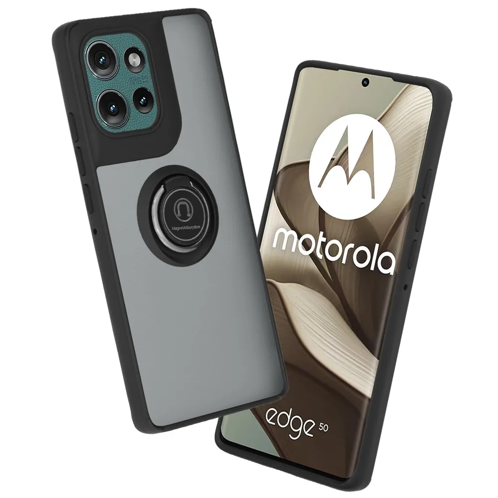 Custodia per Motorola Edge 50, Techsuit, Glinth, Nera - immagine 1