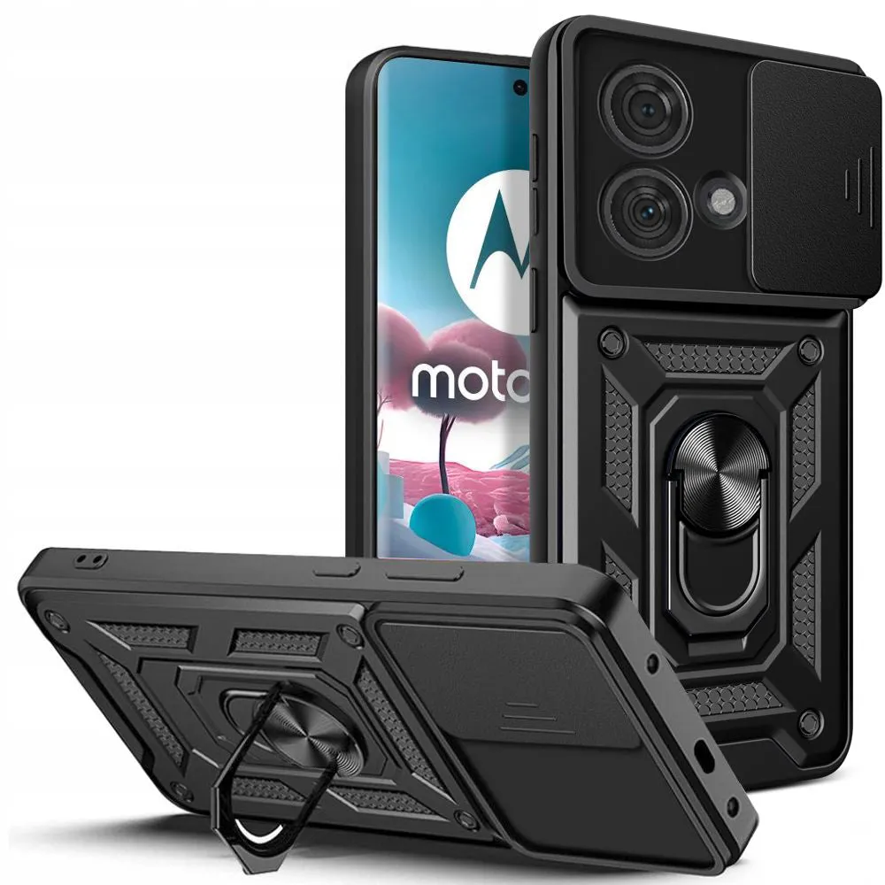 Custodia per Motorola Edge 40 Neo, Techsuit, CamShield, Nera - immagine 1