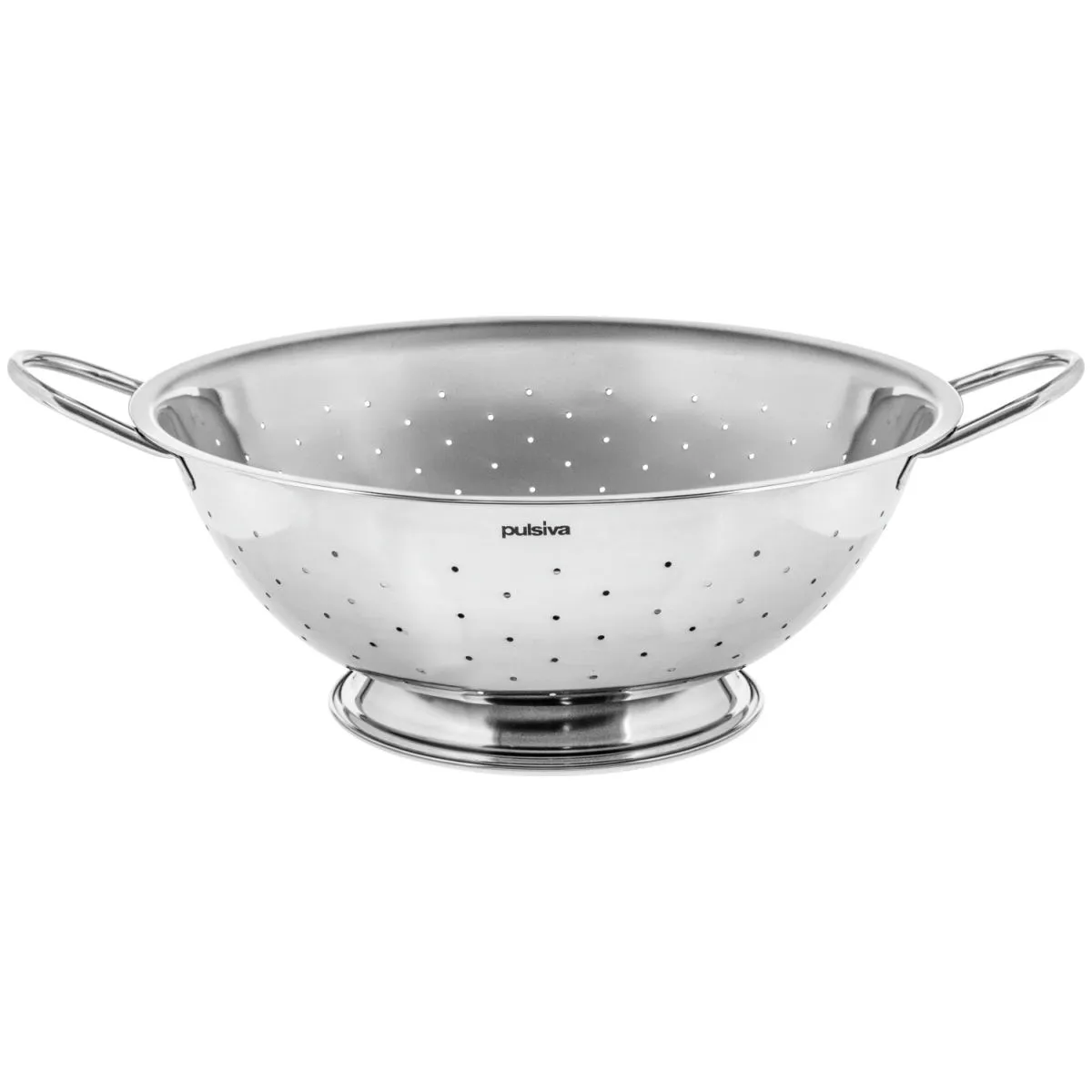 PULSIVA Scolapasta con base II; 40x15.5 cm (ØxH); argento; a mezza luna - immagine 1
