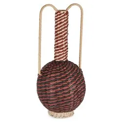 Vaso fibra di mais (23x50cm) anfora alta NAMIBIA Rosso e Nero 0141477 - immagine 1