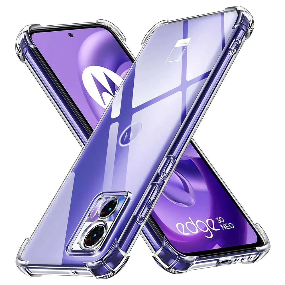 Custodia per Motorola Edge 30 Neo, Techsuit, Shockproof Clear, Trasparente - immagine 1