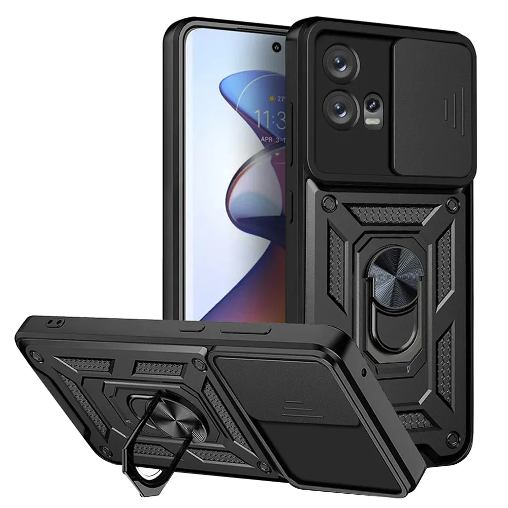 Custodia per Motorola Edge 30 Fusion, Techsuit, CamShield, Nera - immagine 1