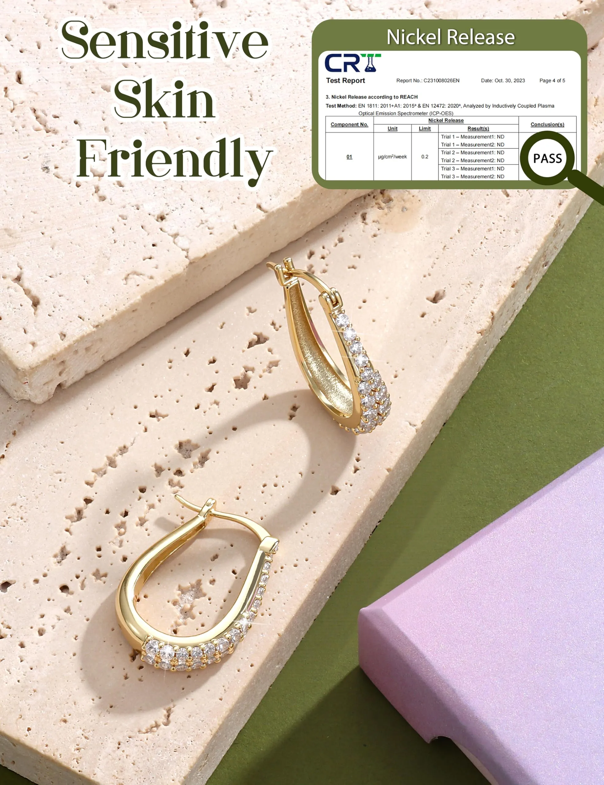 Diamday Orecchini Donna con Perni in Orecchini Cerchio - immagine 6