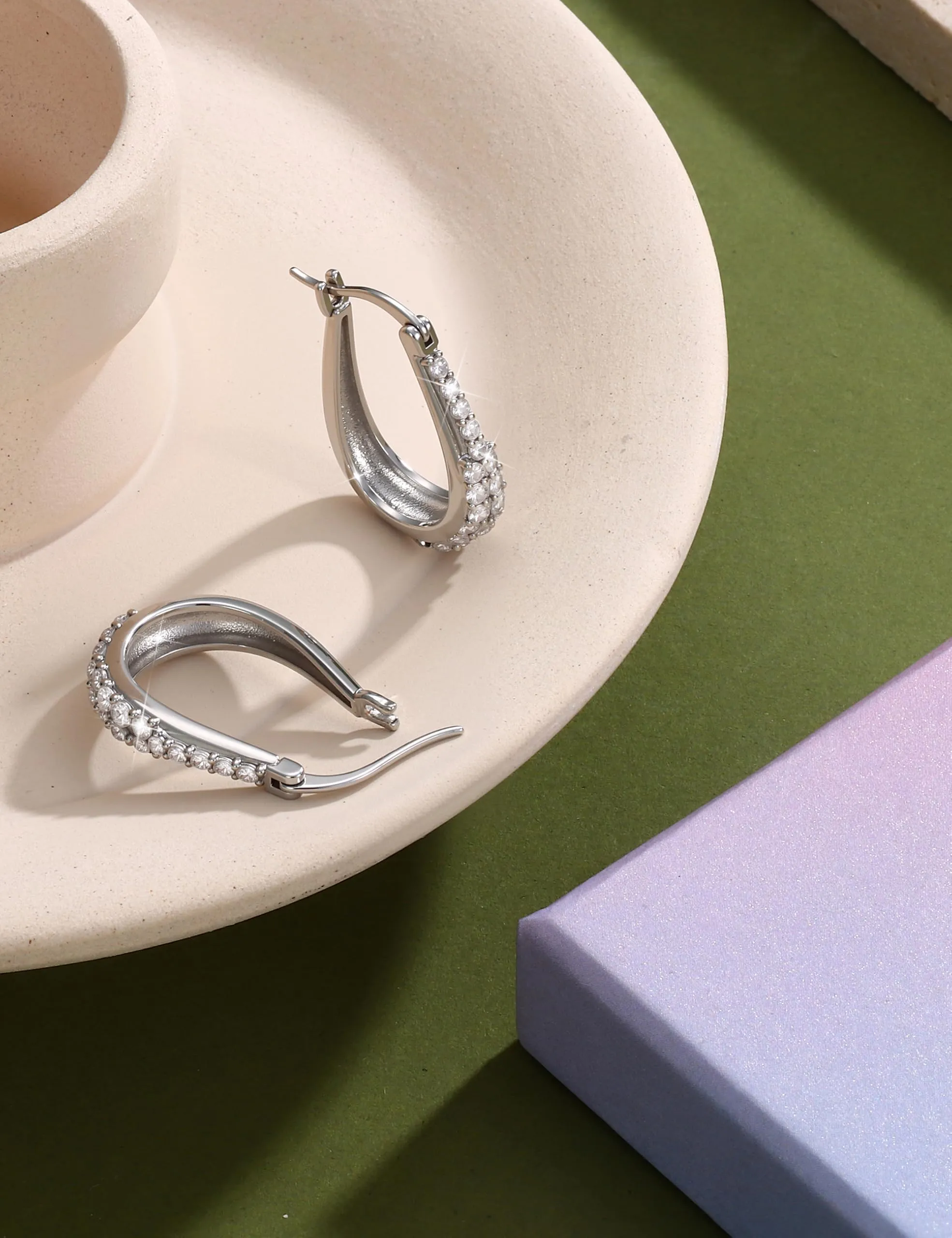 Diamday Orecchini Donna con Perni in Orecchini Cerchio - immagine 7