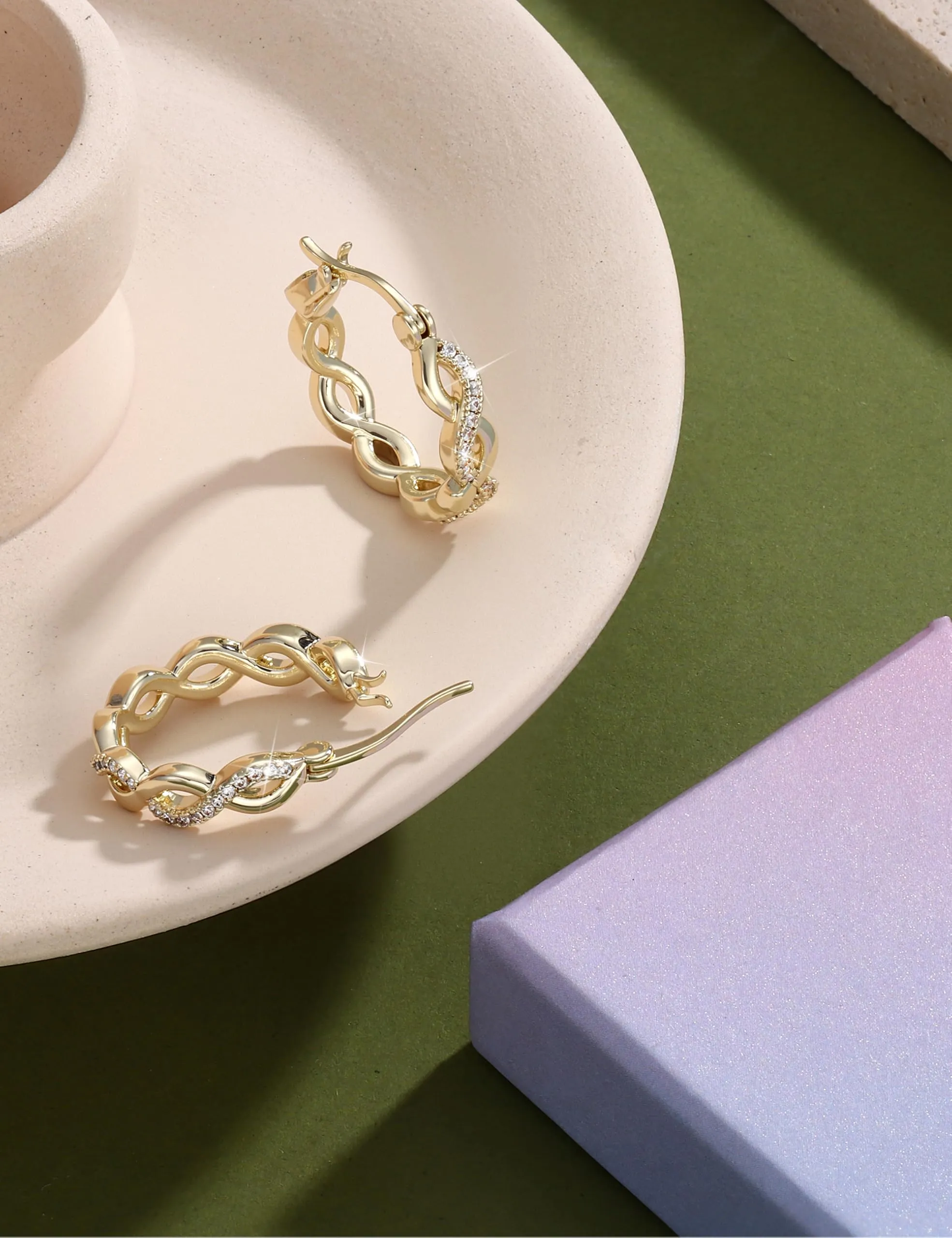 Diamday Orecchini Donna con Perni in   Orecchini Cerchio - immagine 7